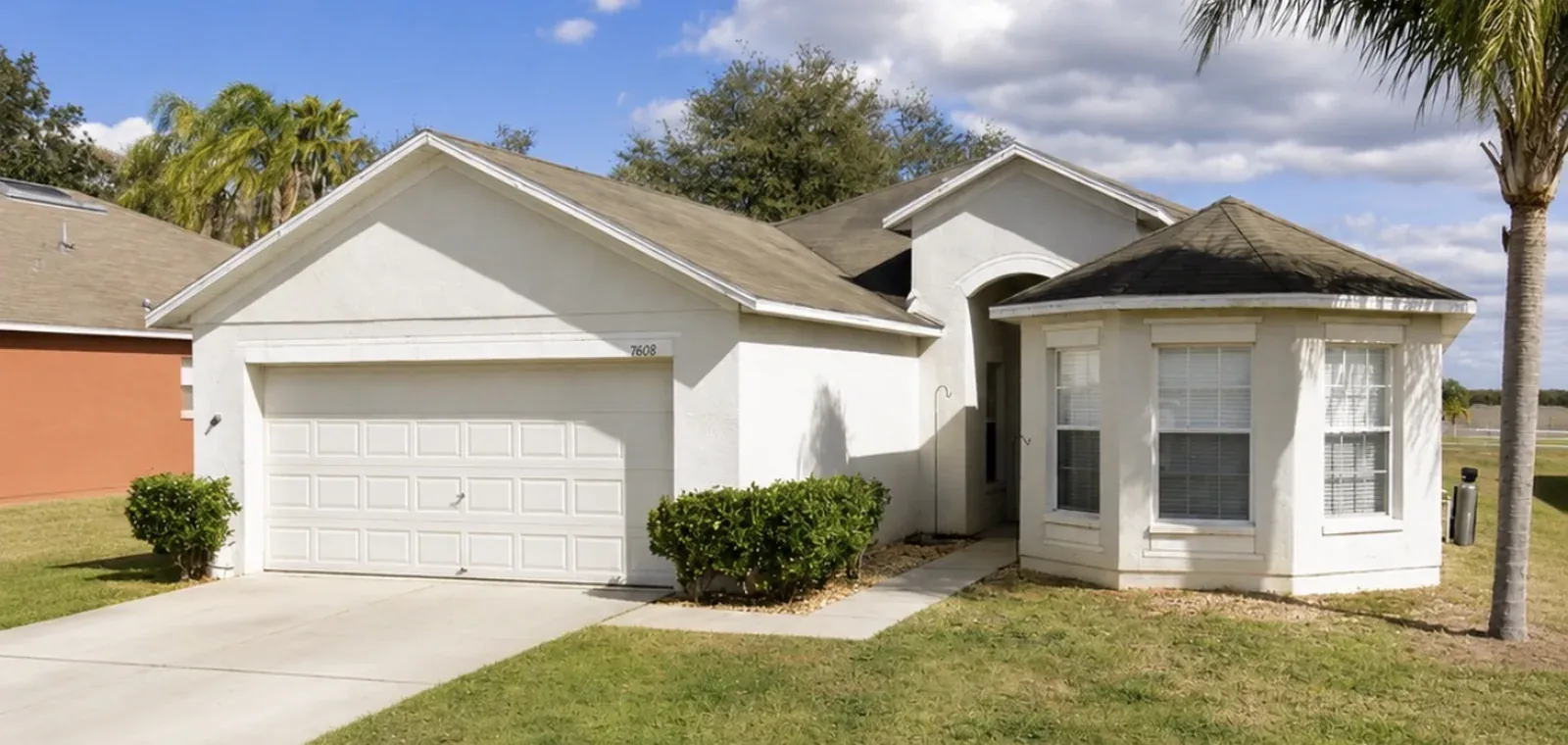 Home exterior before repainting
